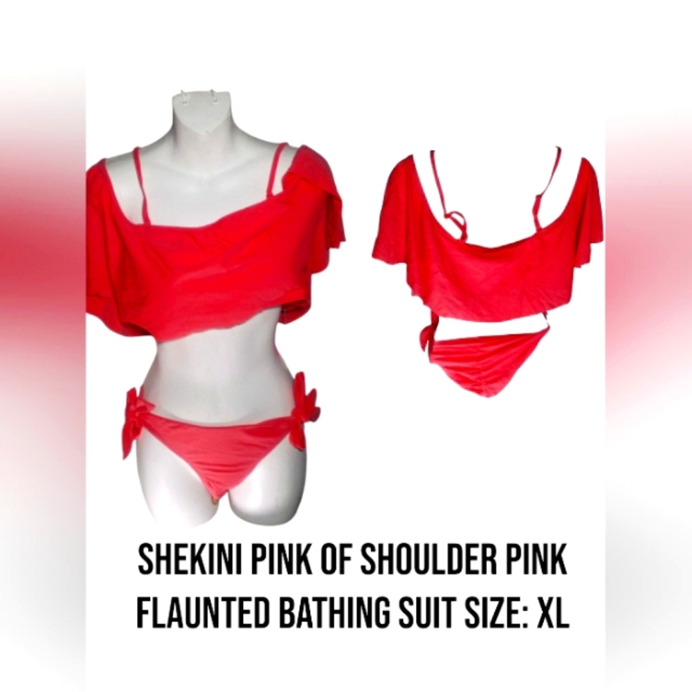 Pink Off-Shoulder Bikini Set